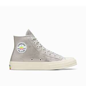 NEW CONVERSE unisex chuck 70 pride hi top sneakers in silver